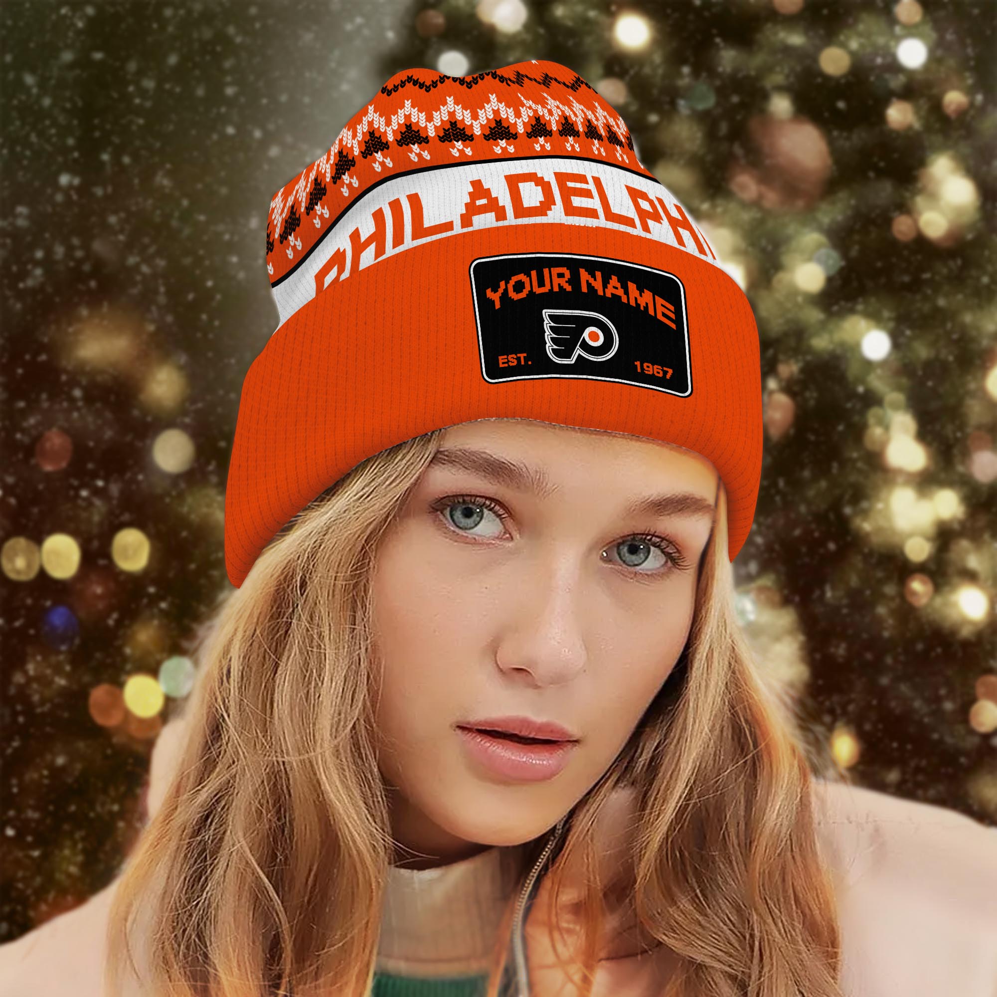 Sportswearmerch Philadelphia Flyers NHL Christmas Beanie Hat For Fan