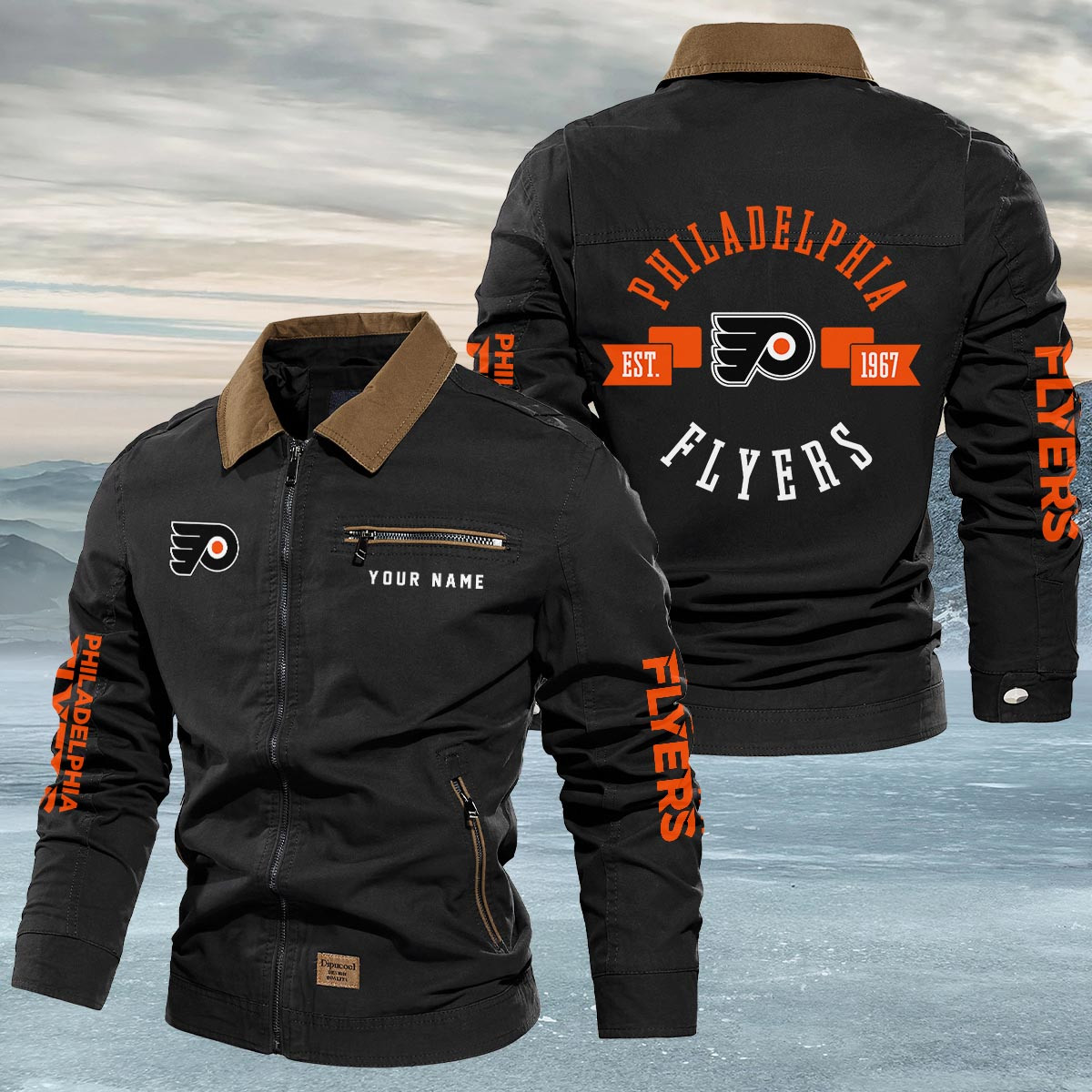 Sportswearmerch Philadelphia Flyers NHL Lapel Jacket For Fan