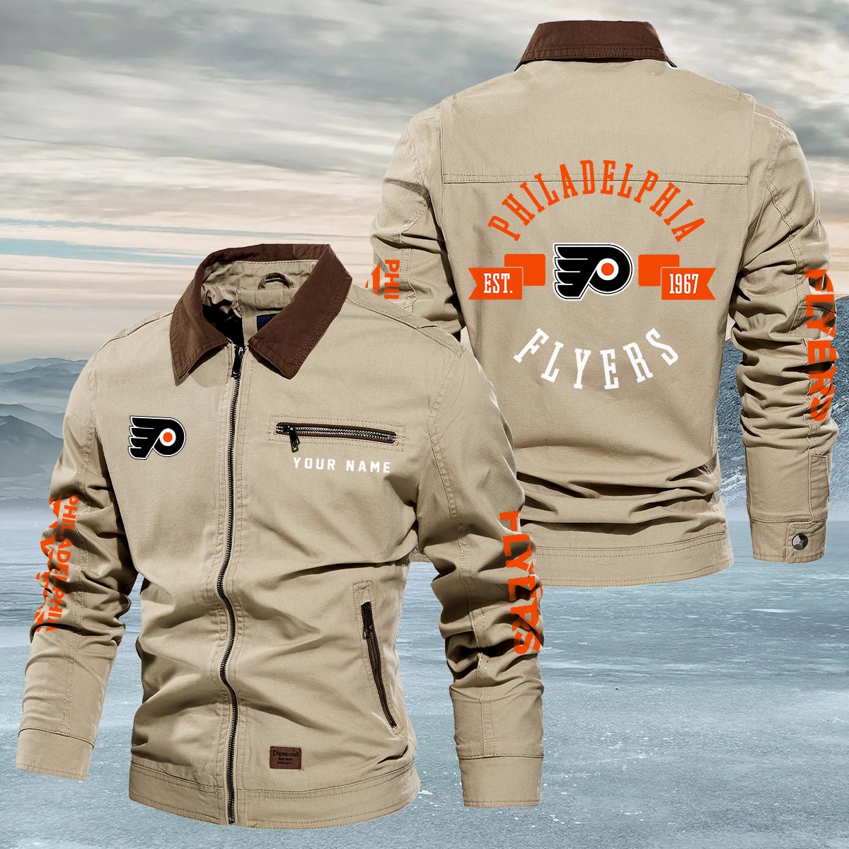 Sportswearmerch Philadelphia Flyers NHL Lapel Jacket For Fan