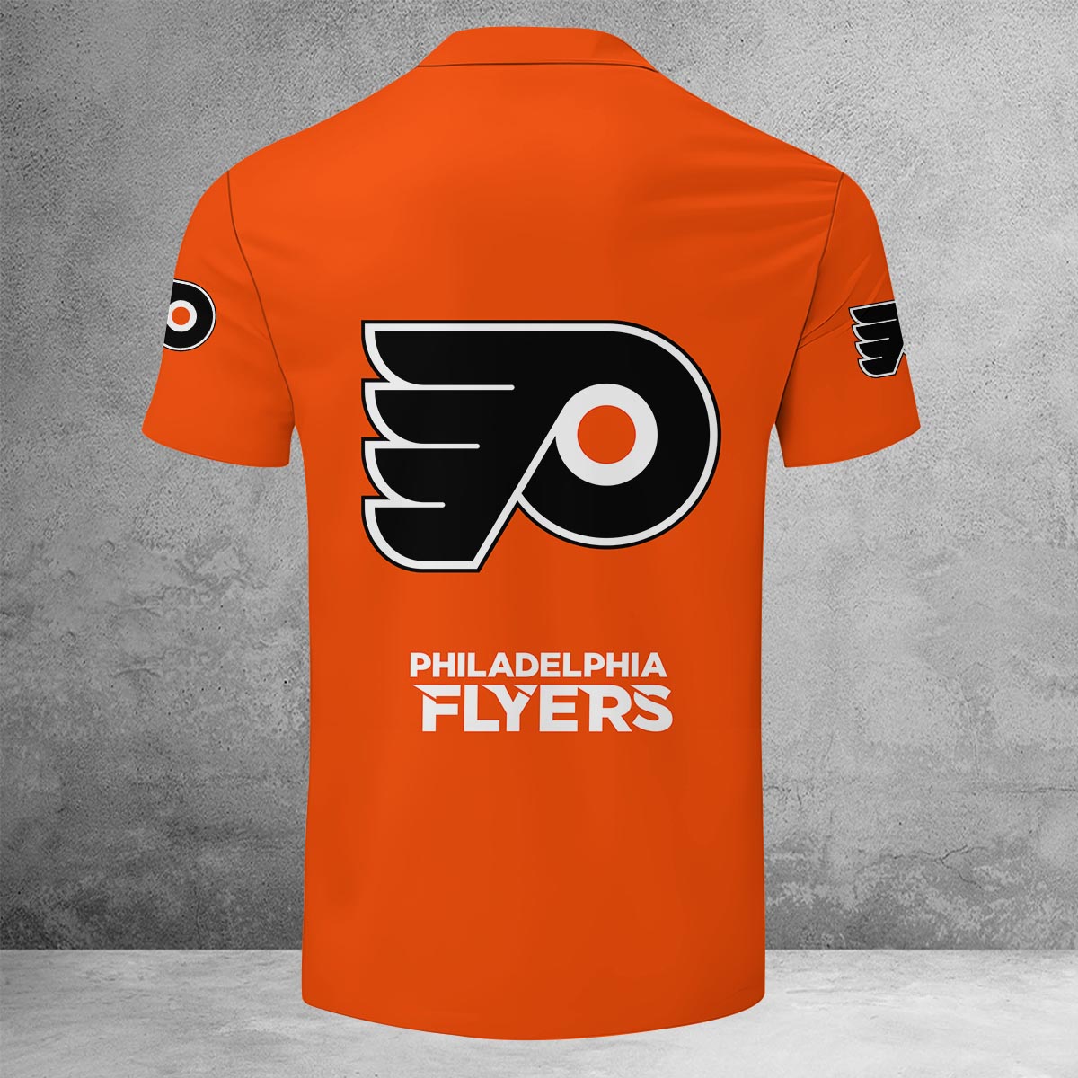 Sportswearmerch Philadelphia Flyers NHL Lapel Zip Polo Shirt For Fan