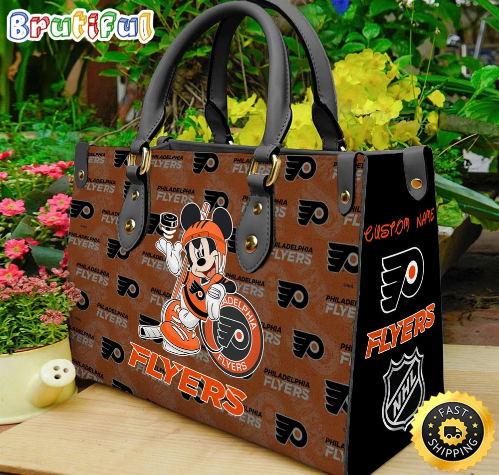 Sportswearmerch Philadelphia Flyers NHL x Mickey Leather Handbag For Fan