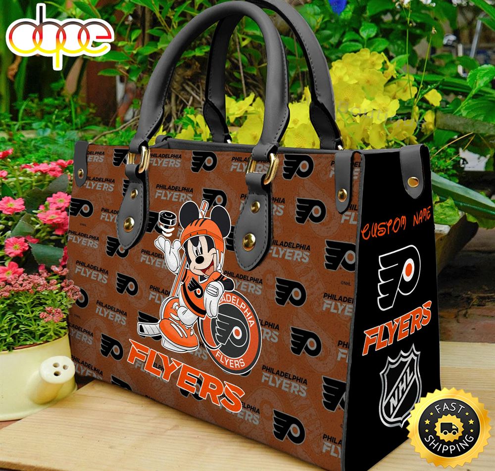 Sportswearmerch Philadelphia Flyers NHL x Mickey Women Leather Hand Bag For Fan