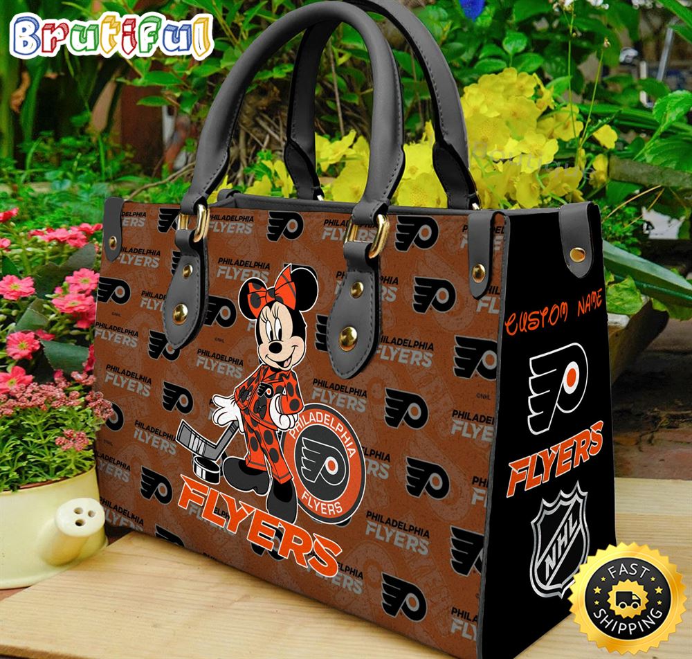 Sportswearmerch Philadelphia Flyers NHL x Minnie Leather Handbag For Fan