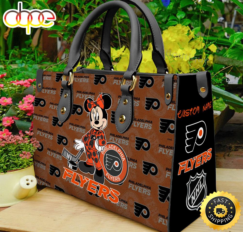 Sportswearmerch Philadelphia Flyers NHL x Minnie Women Leather Hand Bag For Fan