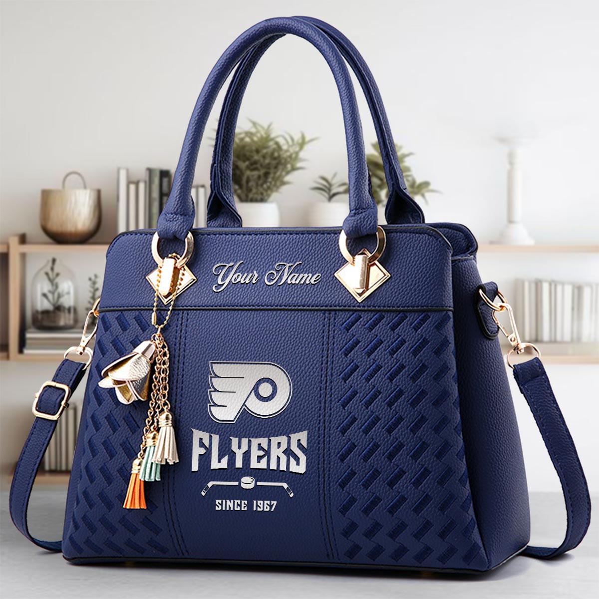 Sportswearmerch Philadelphia Flyers NHL Zip Leather Handbag For Fan