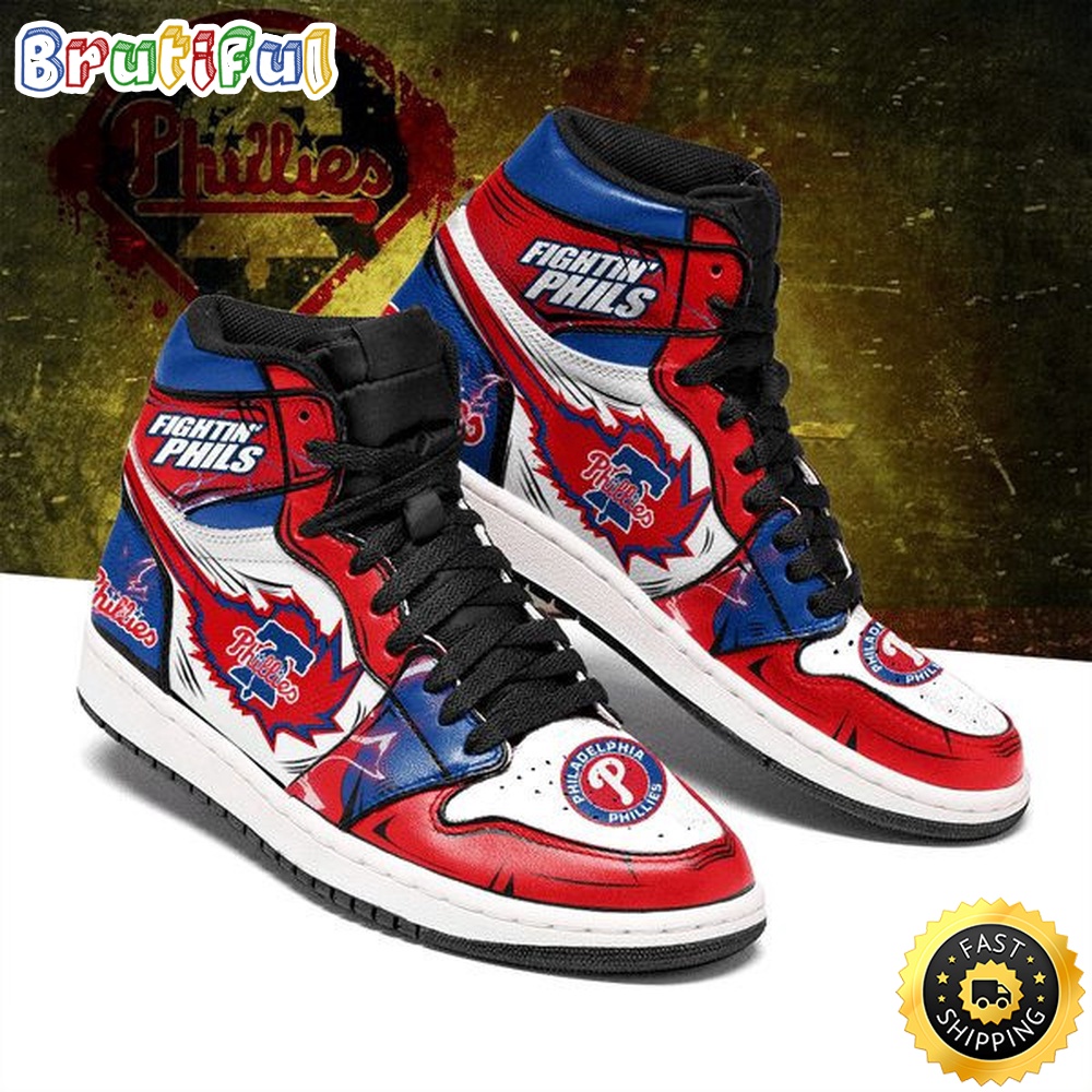 Sportswearmerch Philadelphia Phillies MLB AJ1 High Sneakers Shoes For Men And Women