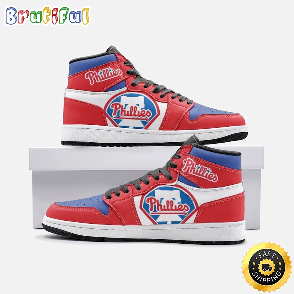 Sportswearmerch Philadelphia Phillies MLB AJ1 High Sneakers Shoes For Men And Women