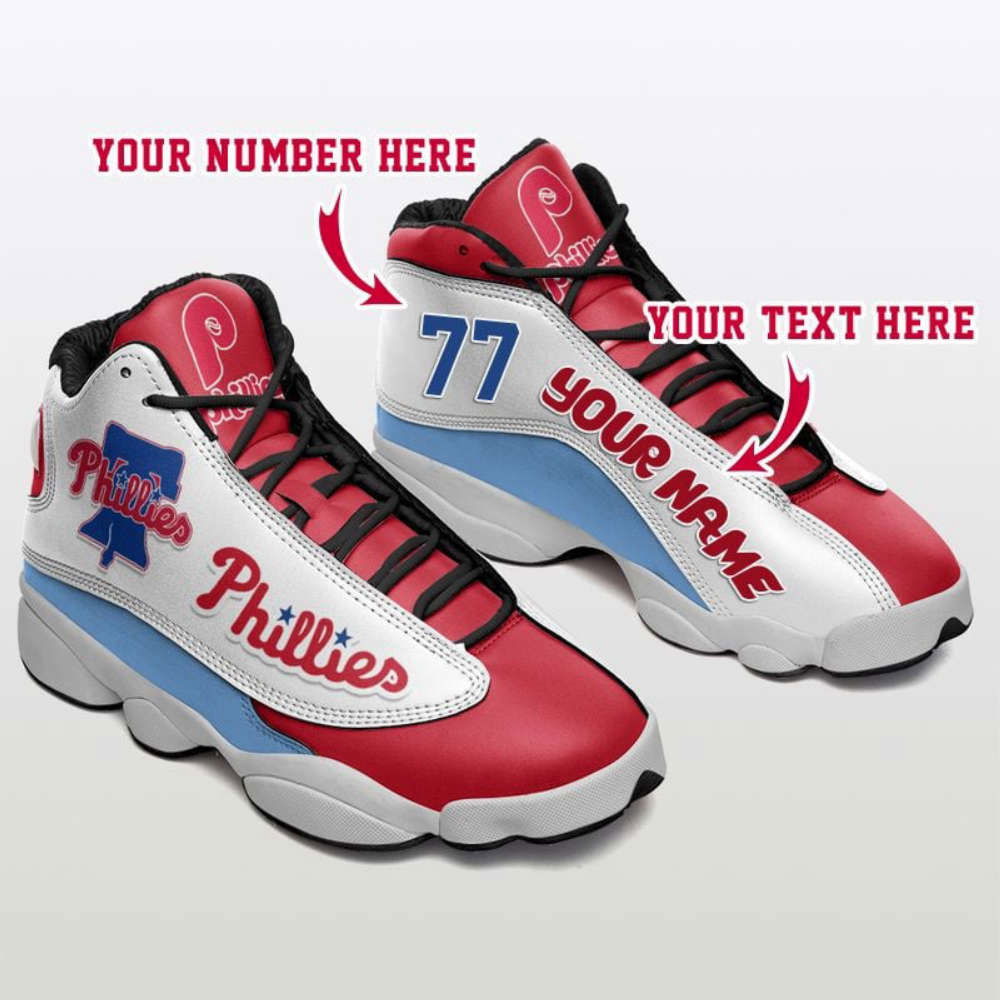 Sportswearmerch Philadelphia Phillies MLB AJ13 Sneakers Shoes For Men And Women
