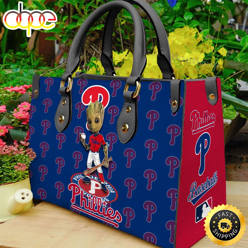 Sportswearmerch Philadelphia Phillies MLB Groot Women Leather Hand Bag For Fan