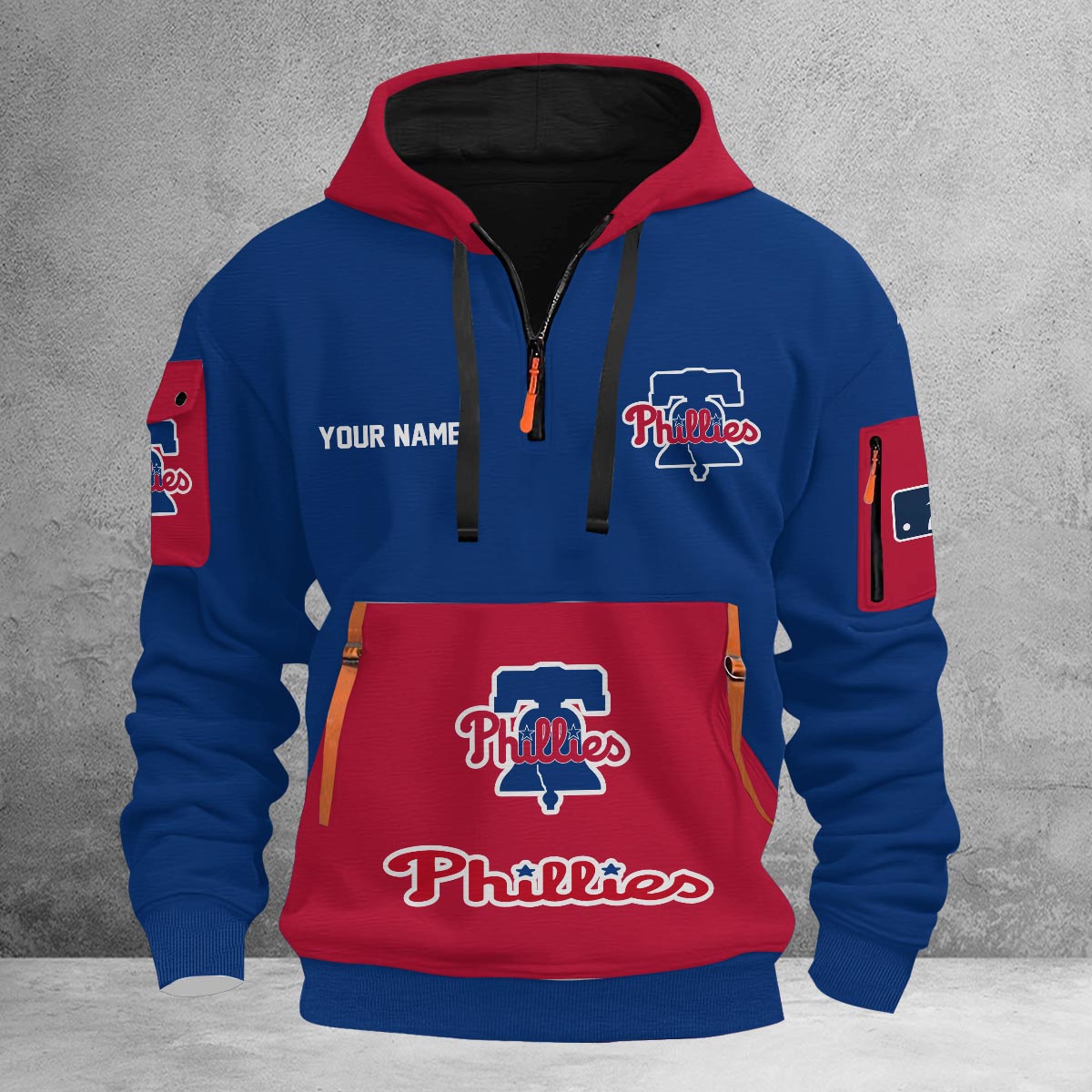 Sportswearmerch Philadelphia Phillies MLB Half Zip Hoodie Personalized For Fan