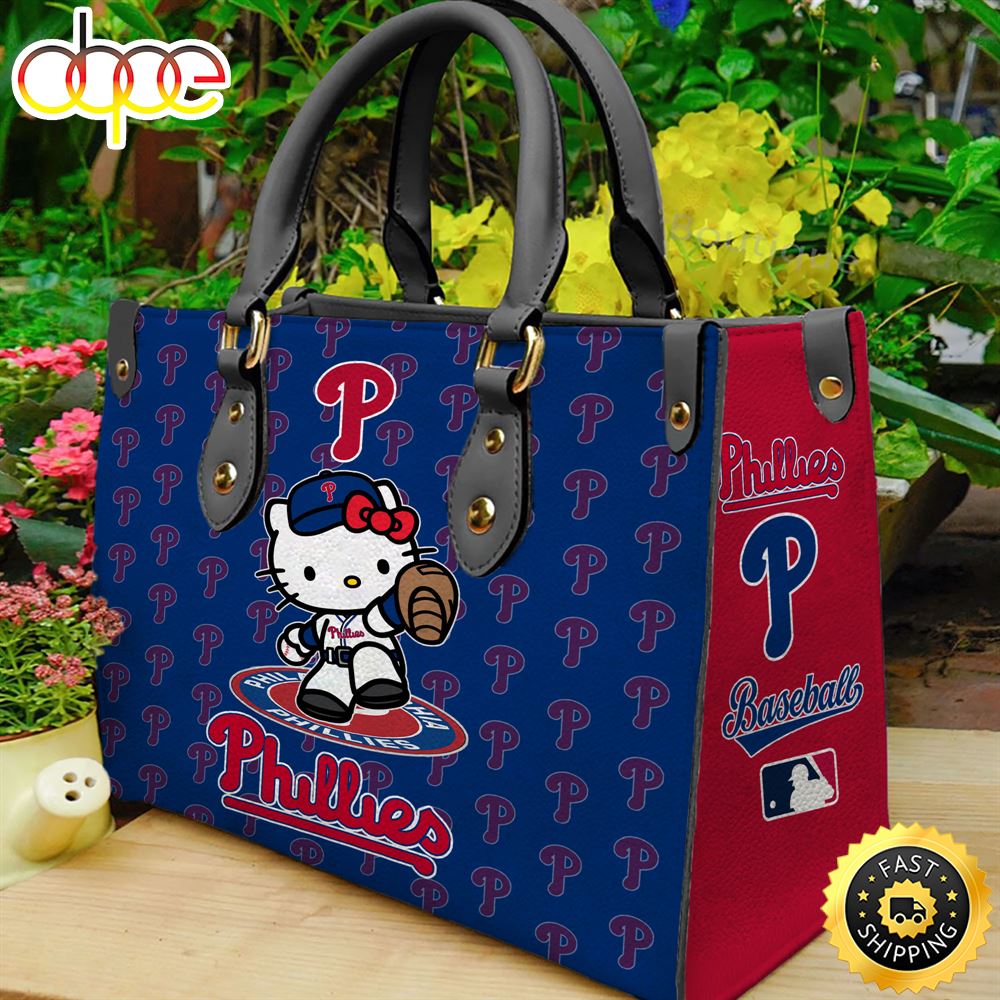 Sportswearmerch Philadelphia Phillies MLB x Kitty Women Leather Hand Bag For Fan