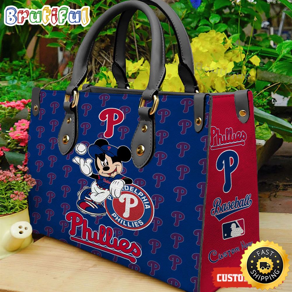 Sportswearmerch Philadelphia Phillies MLB x Mickey Leather Handbag For Fan