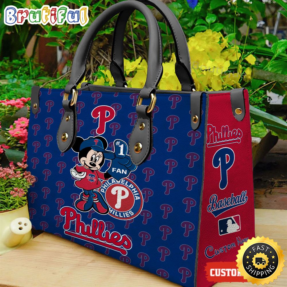 Sportswearmerch Philadelphia Phillies MLB x Minnie Leather Handbag For Fan