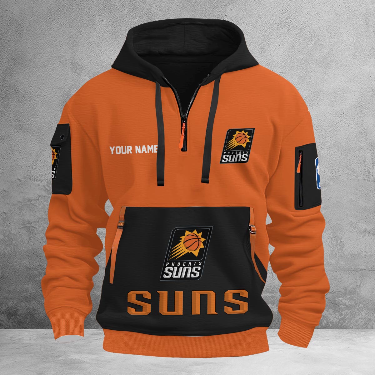 Sportswearmerch Phoenix Suns NBA Half Zip Hoodie Personalized For Fan