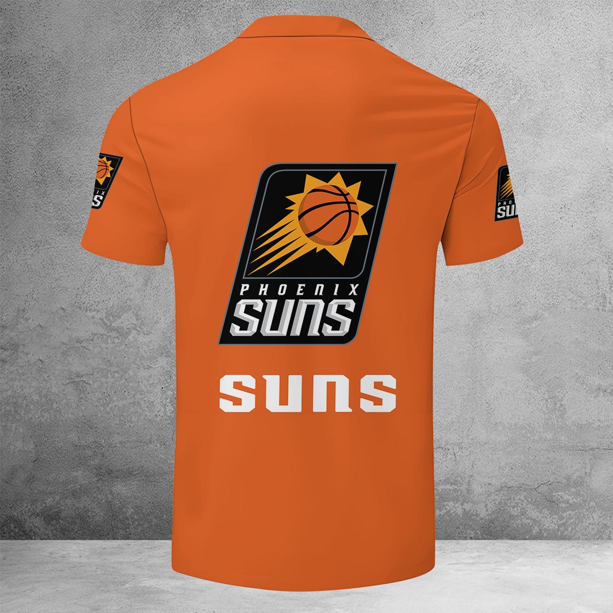 Sportswearmerch Phoenix Suns NBA Lapel Zip Polo Shirt For Fan