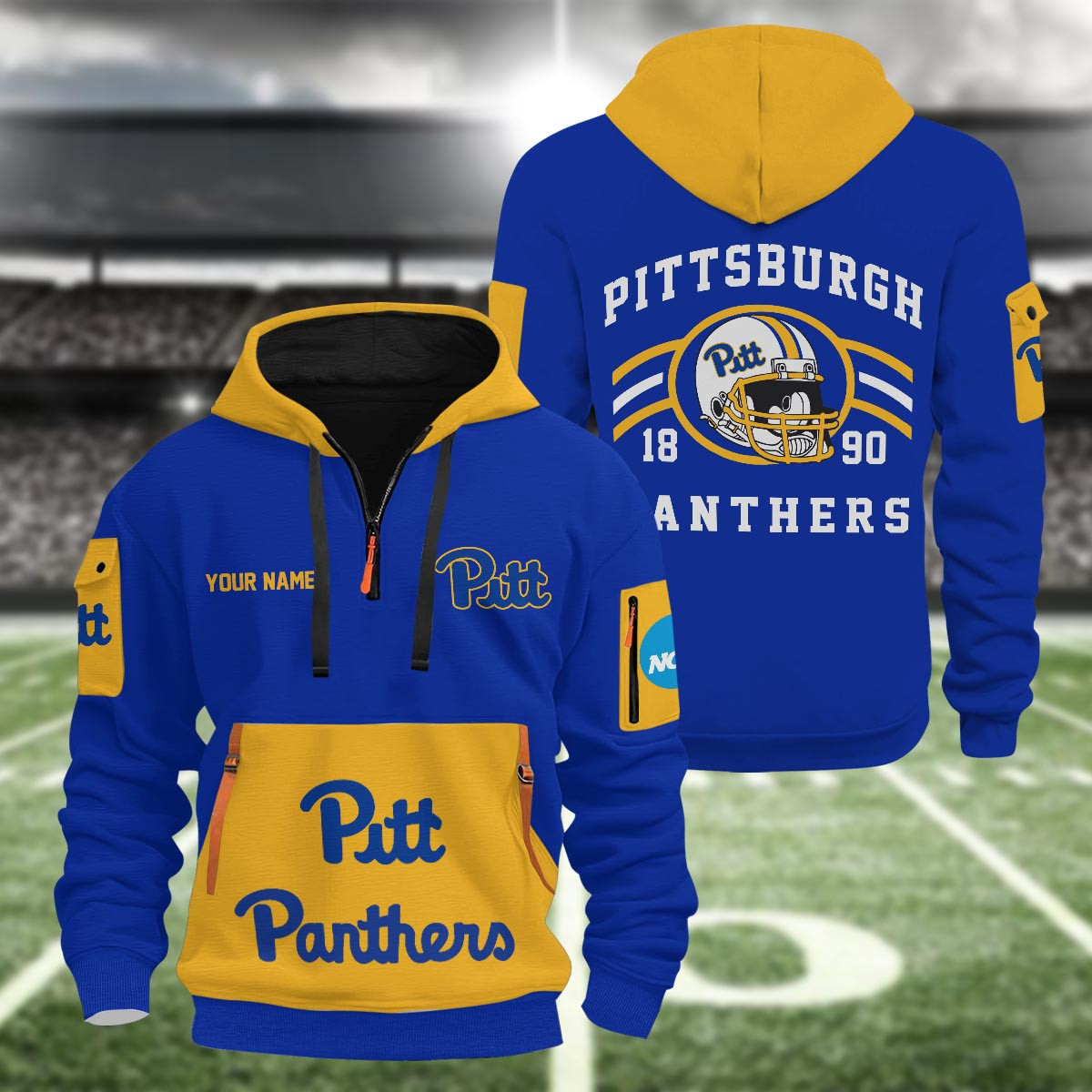 Sportswearmerch Pittsburgh Panthers NCAA Half Zip Hoodie Personalized For Fan
