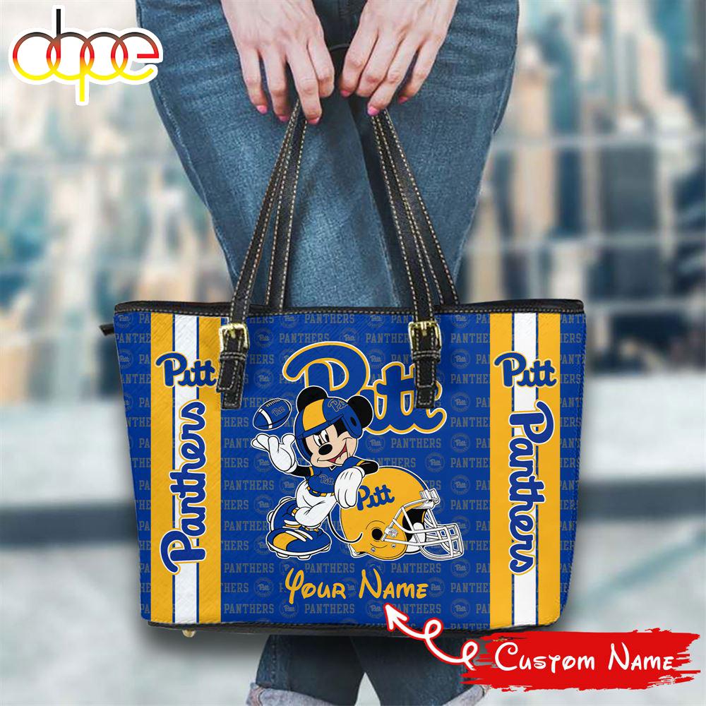 Sportswearmerch Pittsburgh Panthers NCAA Mickey Women Leather Tote Bag For Fan