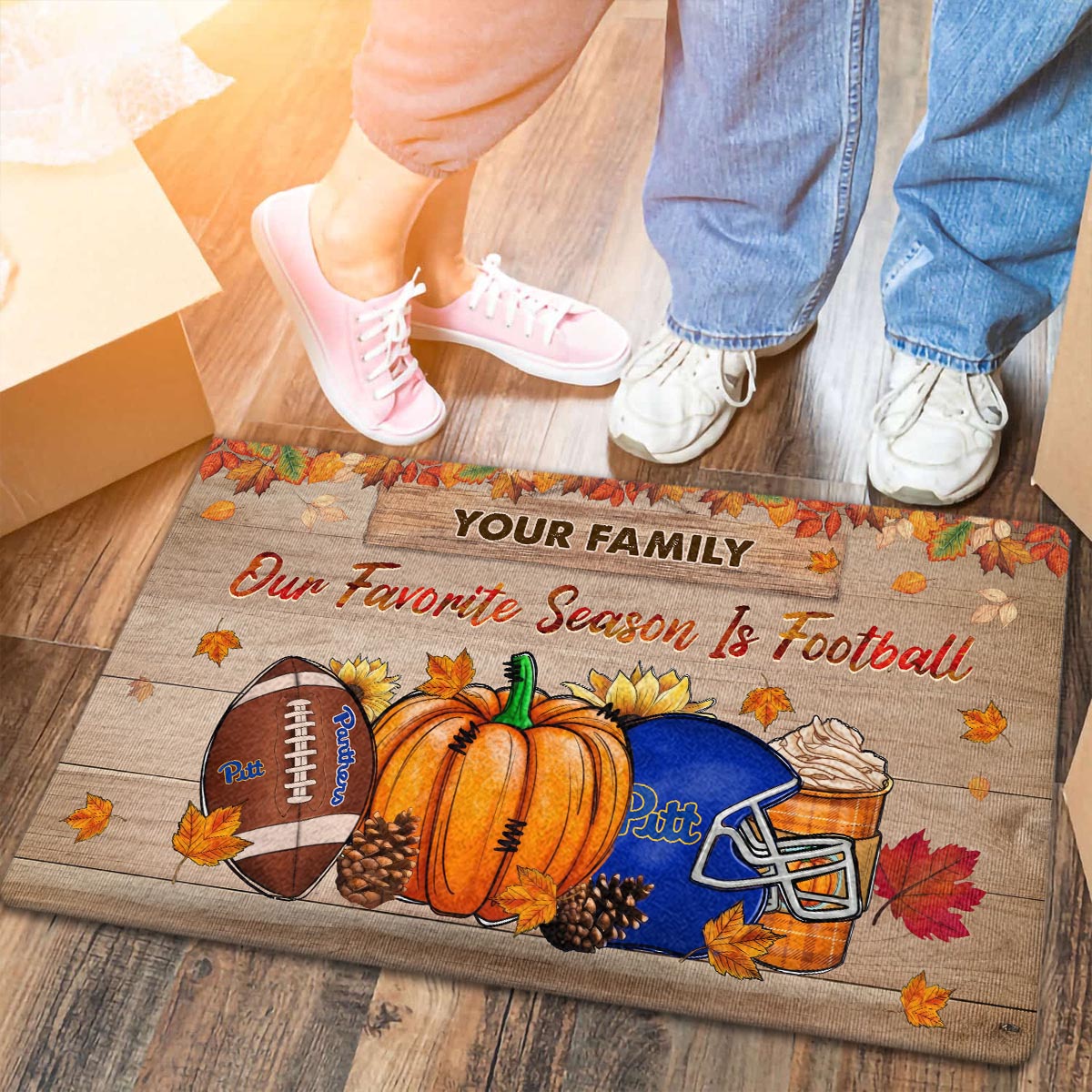Sportswearmerch Pittsburgh Panthers NCAA Our Favorite Season is Football Doormat For Fan