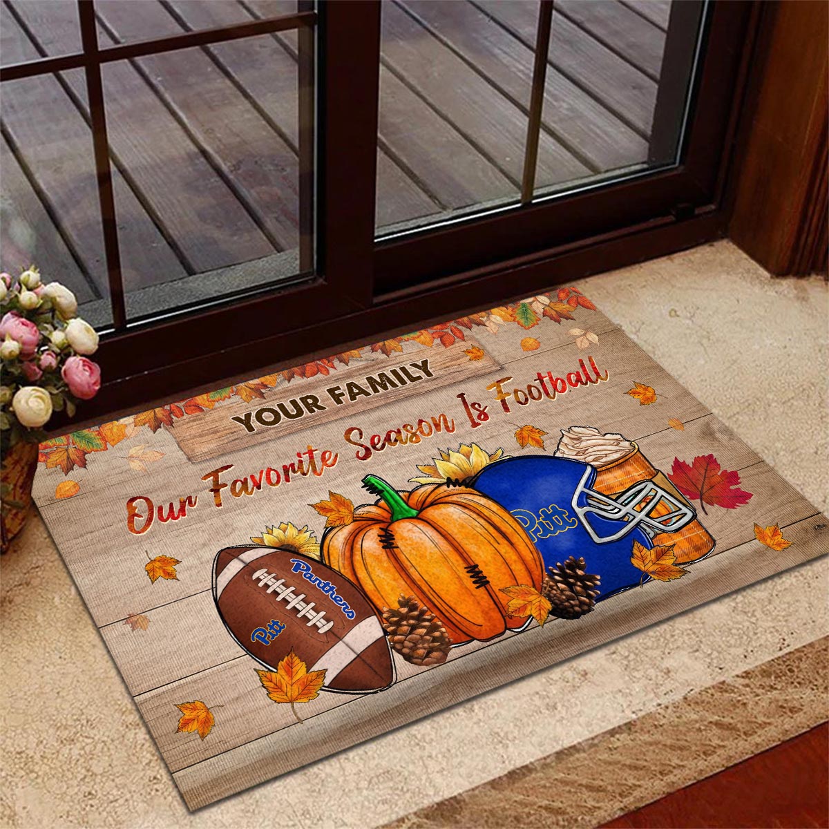 Sportswearmerch Pittsburgh Panthers NCAA Our Favorite Season is Football Doormat For Fan