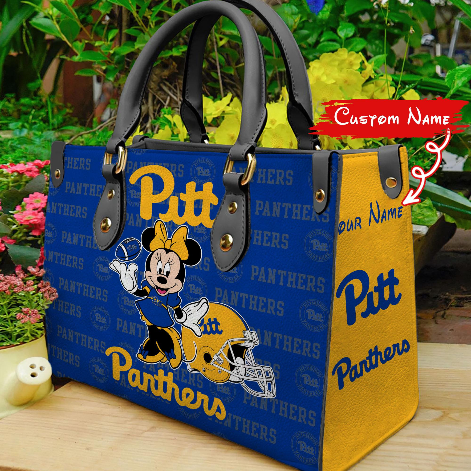 Sportswearmerch Pittsburgh Panthers NCAA x Minnie Women Leather Handbag For Fan