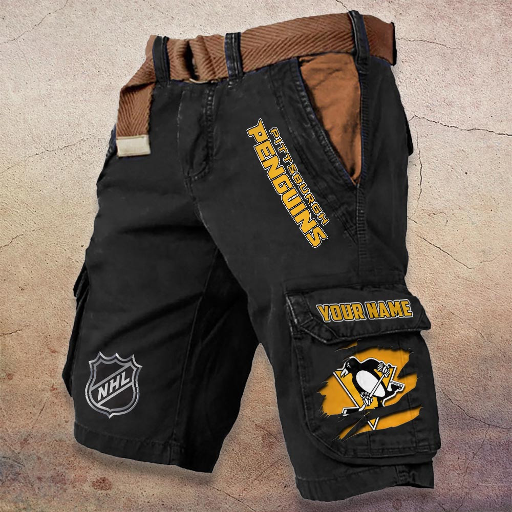 Sportswearmerch Pittsburgh Penguins NFL Denim Short For Fan