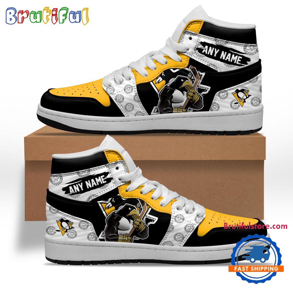 Sportswearmerch Pittsburgh Penguins NHL AJ1 High Sneakers Shoes For Men And Women