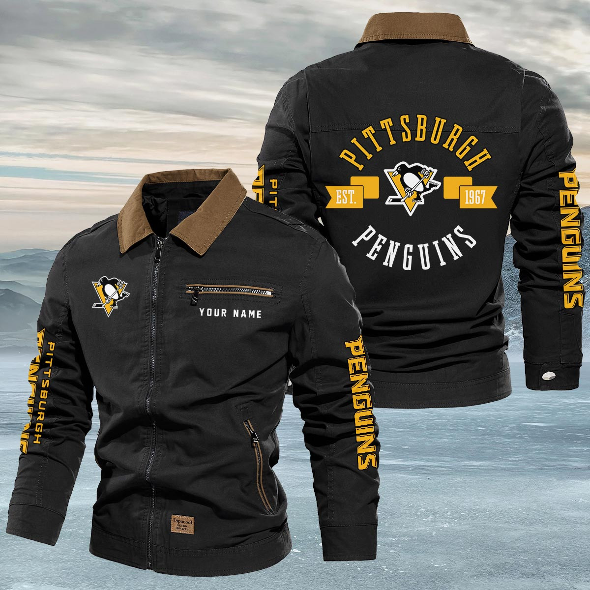 Sportswearmerch Pittsburgh Penguins NHL Lapel Jacket For Fan