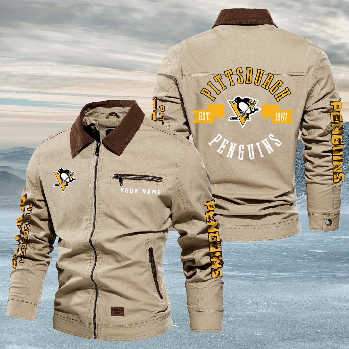 Sportswearmerch Pittsburgh Penguins NHL Lapel Jacket For Fan