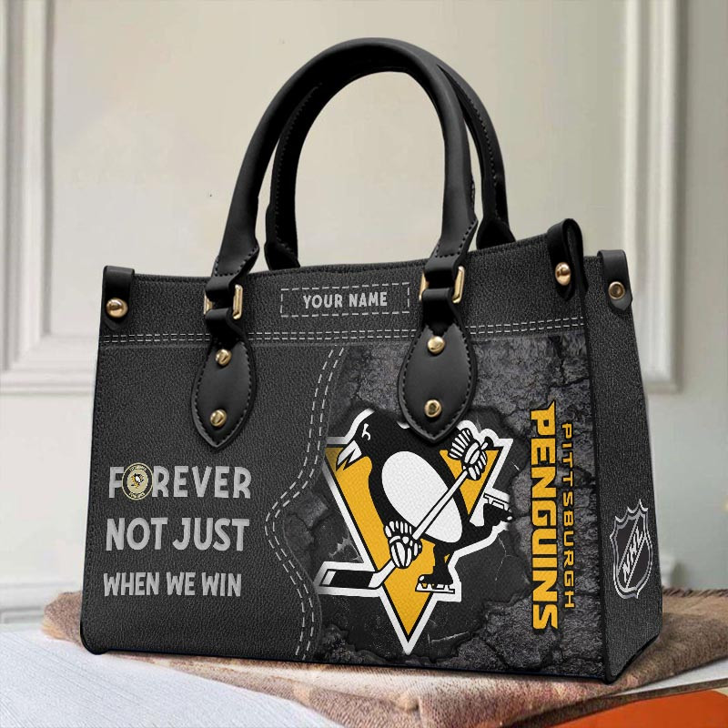 Sportswearmerch Pittsburgh Penguins NHL Leather Handbag For Fan