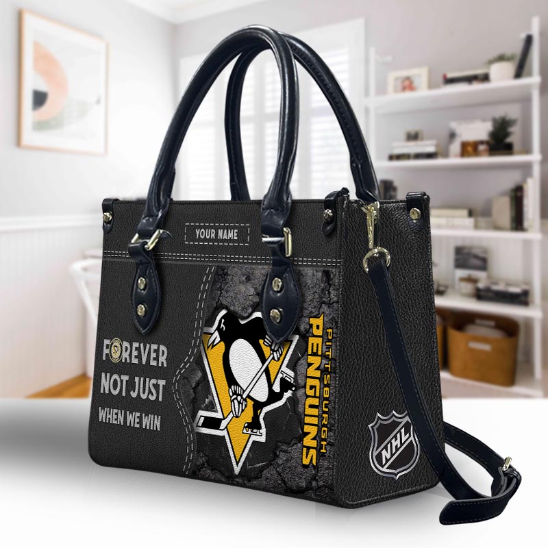Sportswearmerch Pittsburgh Penguins NHL Leather Handbag For Fan