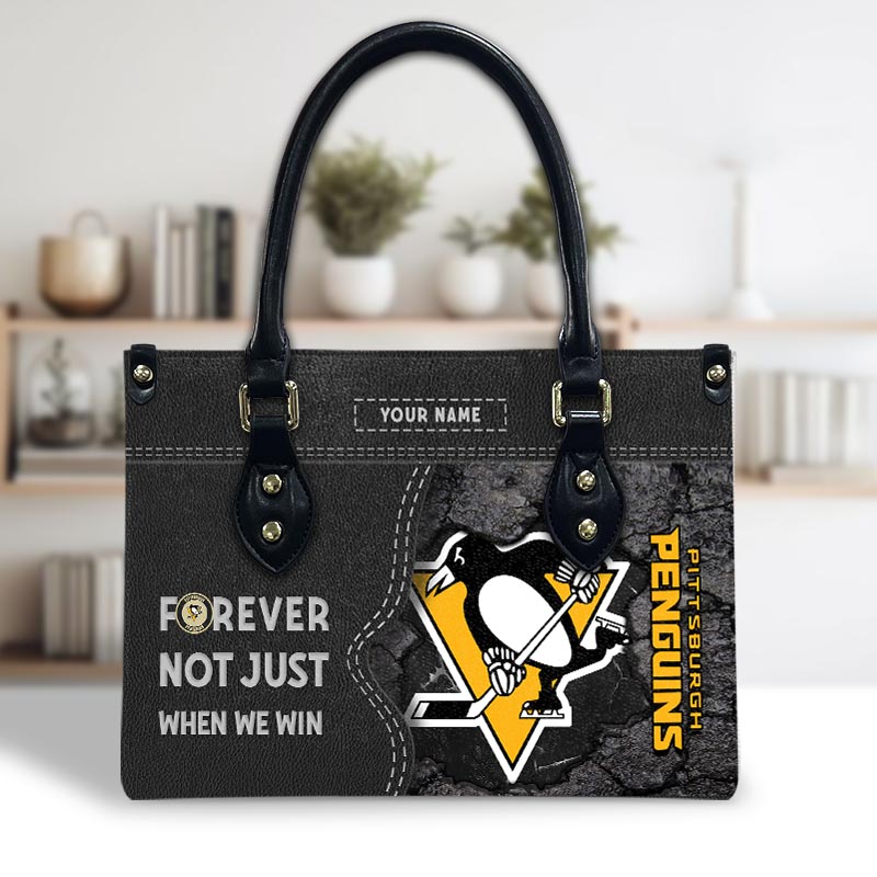 Sportswearmerch Pittsburgh Penguins NHL Leather Handbag For Fan