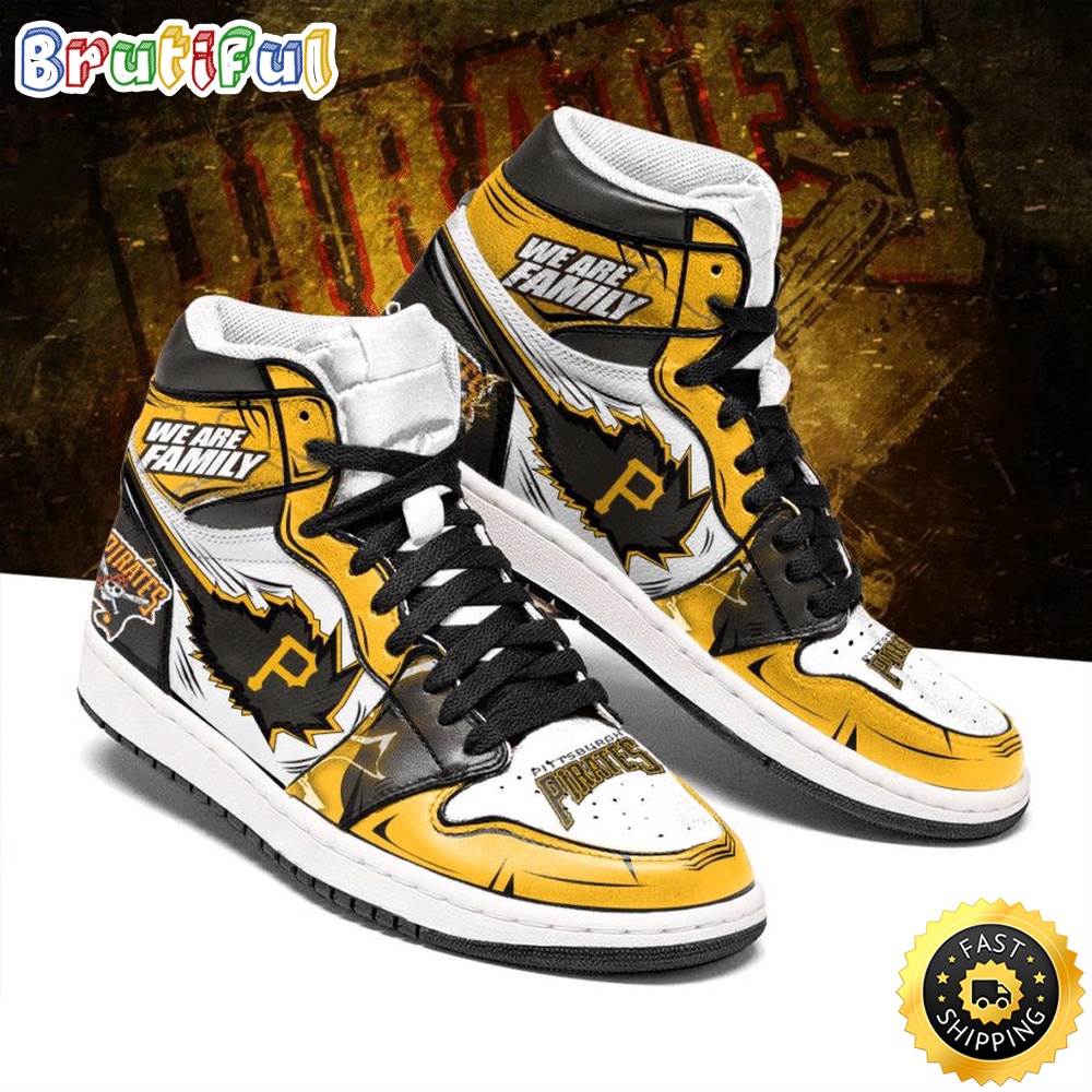 Sportswearmerch Pittsburgh Pirates MLB AJ1 High Sneakers Shoes For Men And Women