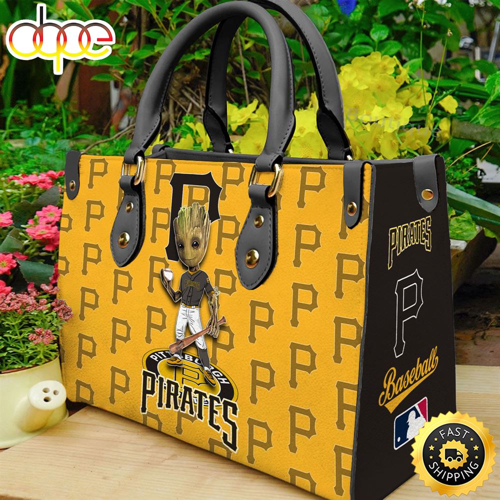 Sportswearmerch Pittsburgh Pirates MLB Groot Women Leather Hand Bag For Fan