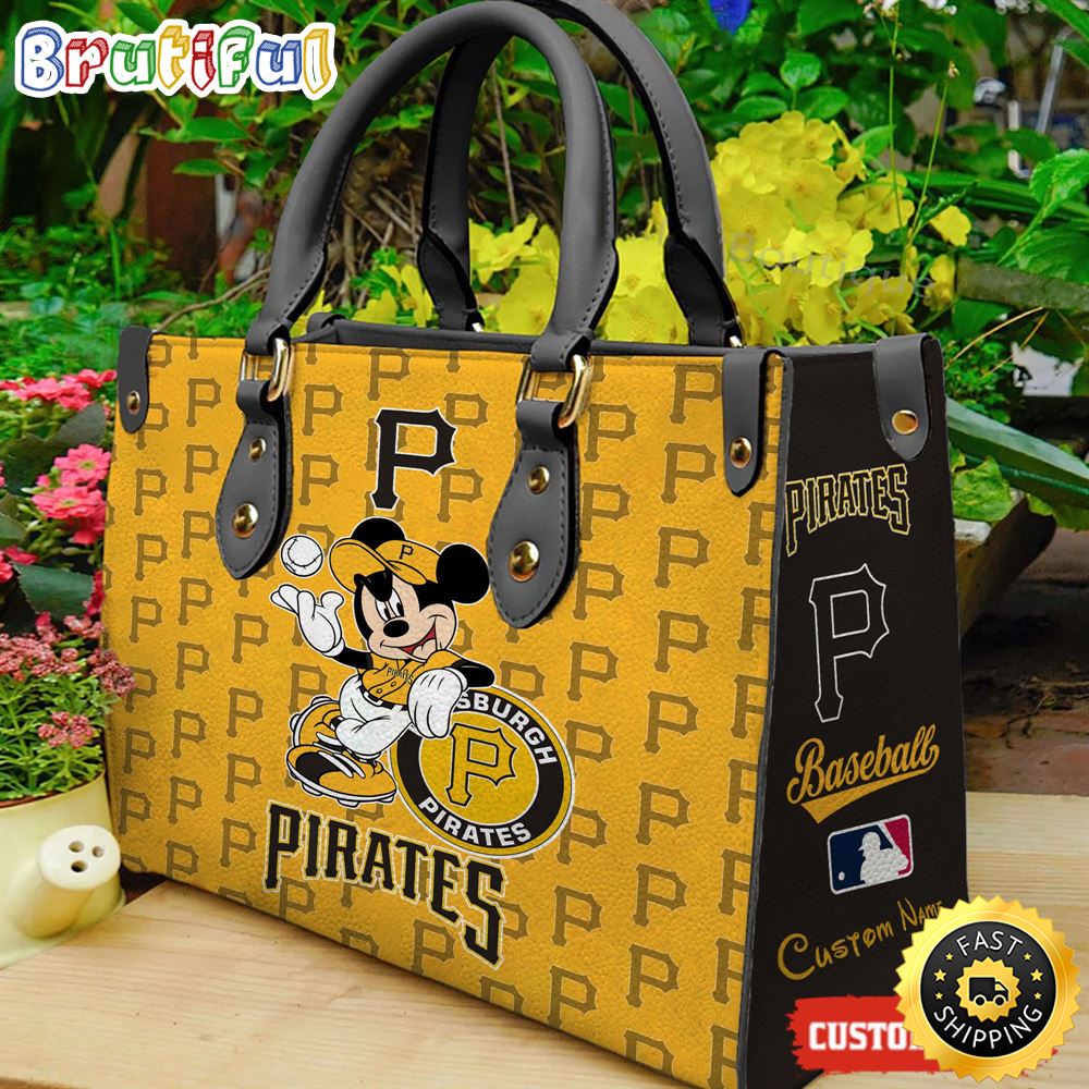 Sportswearmerch Pittsburgh Pirates MLB x Mickey Leather Handbag For Fan