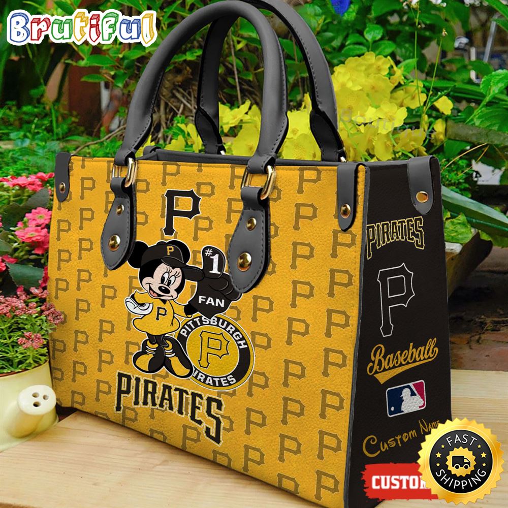 Sportswearmerch Pittsburgh Pirates MLB x Minnie Leather Handbag For Fan