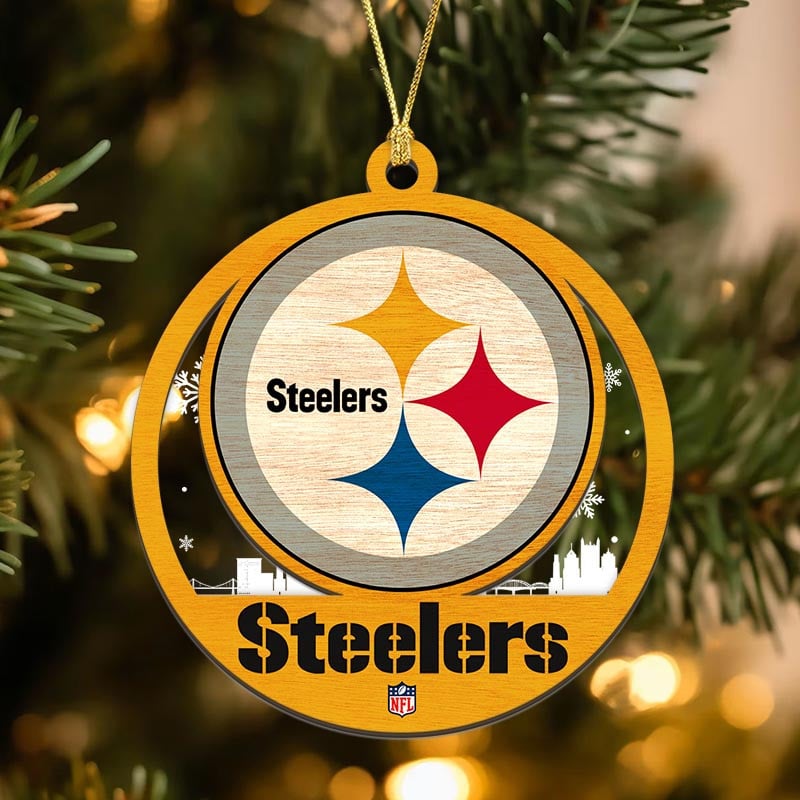 Sportswearmerch Pittsburgh Steelers NFL Acrylic Mix Wooden Ornament Gift For Fans