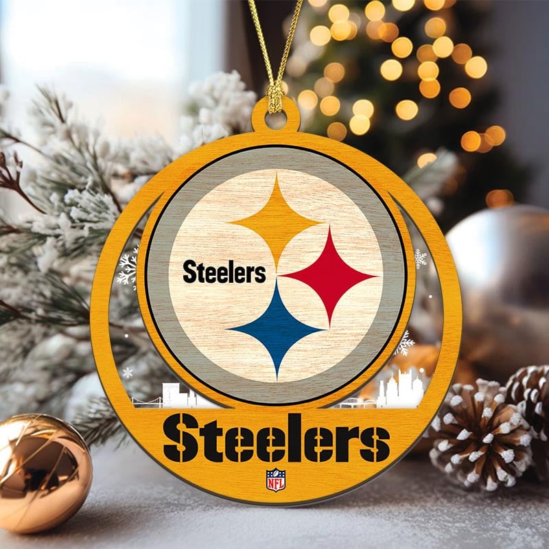 Sportswearmerch Pittsburgh Steelers NFL Acrylic Mix Wooden Ornament Gift For Fans
