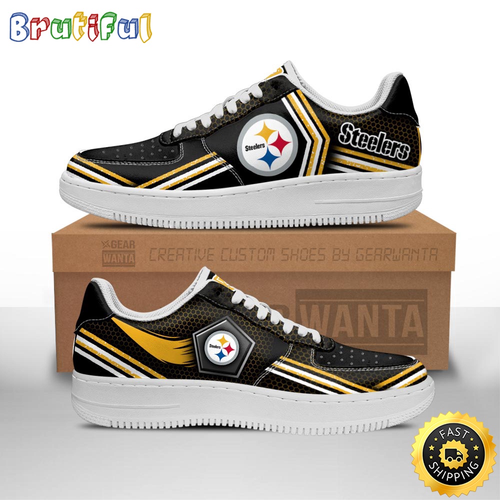 Sportswearmerch Pittsburgh Steelers NFL Air Low-Top Sneakers Shoes For Men And Women