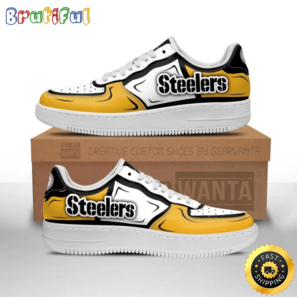 Sportswearmerch Pittsburgh Steelers NFL Air Low-Top Sneakers Shoes For Men And Women