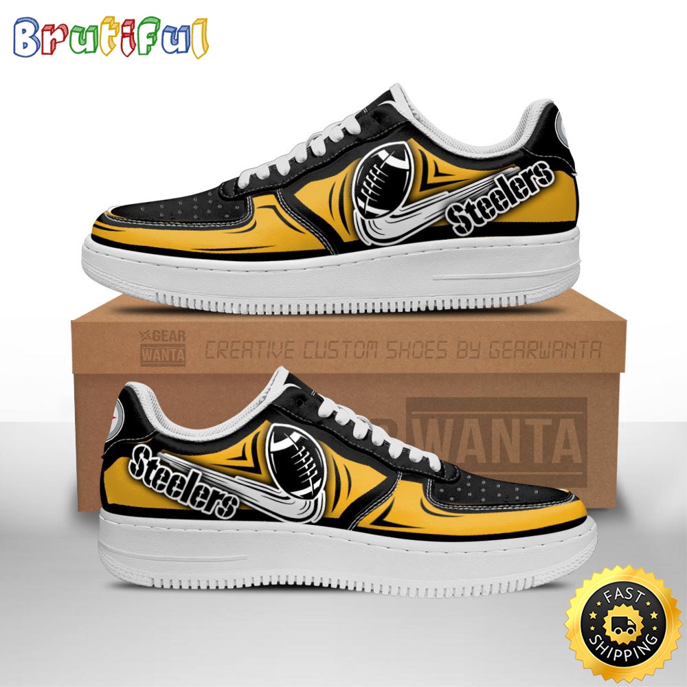 Sportswearmerch Pittsburgh Steelers NFL Air Low-Top Sneakers Shoes For Men And Women