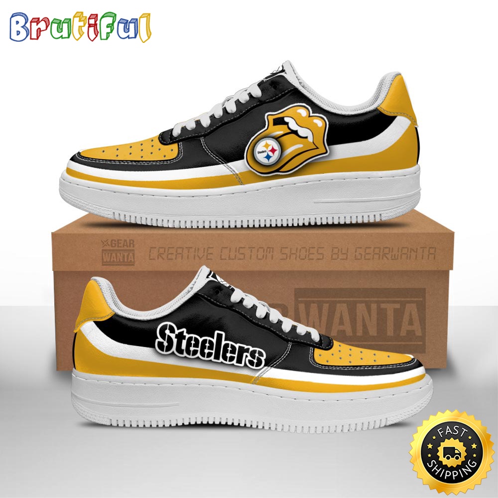 Sportswearmerch Pittsburgh Steelers NFL Air Low-Top Sneakers Shoes For Men And Women