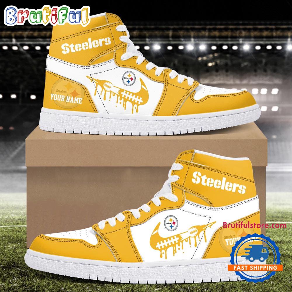 Sportswearmerch Pittsburgh Steelers NFL AJ1 High Sneakers Shoes For Men And Women
