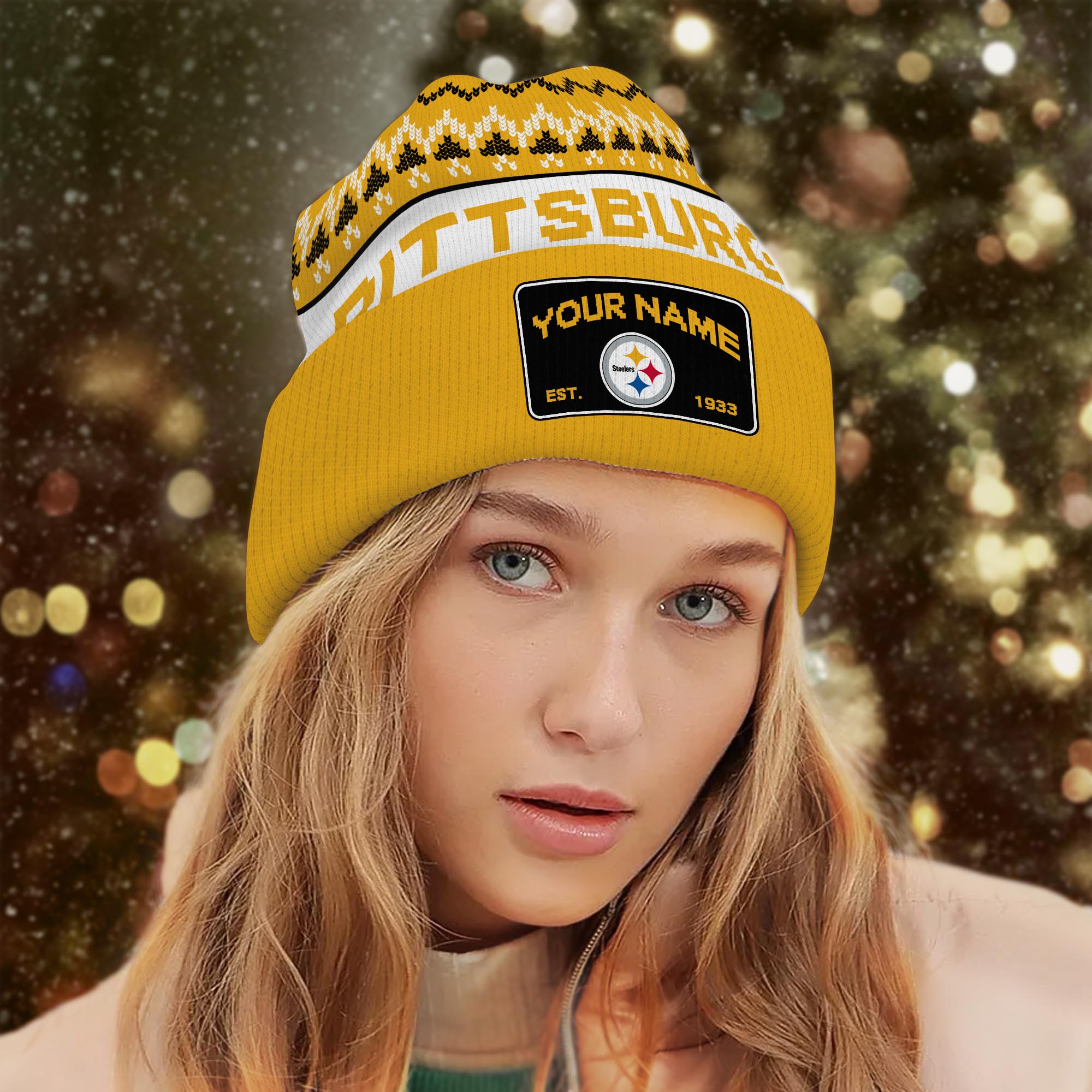 Sportswearmerch Pittsburgh Steelers NFL Christmas Beanie Hat For Fan