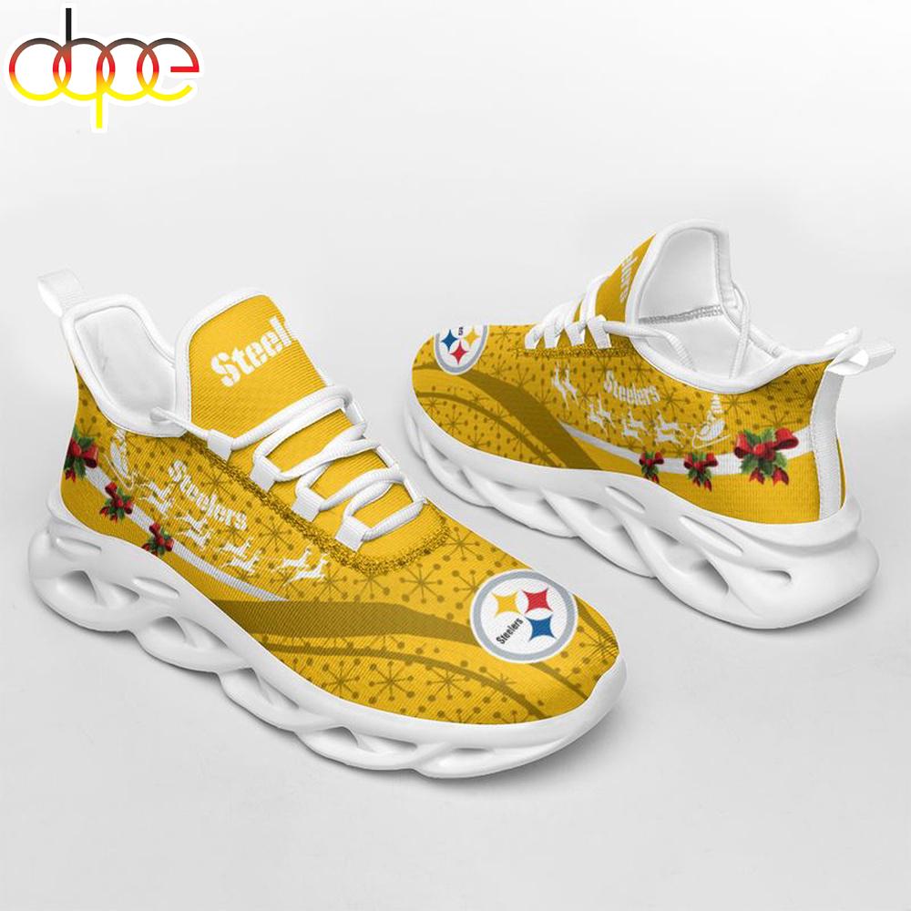 Sportswearmerch Pittsburgh Steelers NFL Christmas Pattern Max Soul Shoes Sneakers For Men And Women Gift