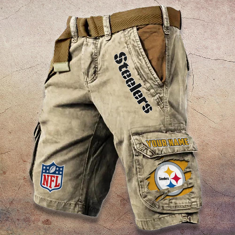 Sportswearmerch Pittsburgh Steelers NFL Denim Short For Fan
