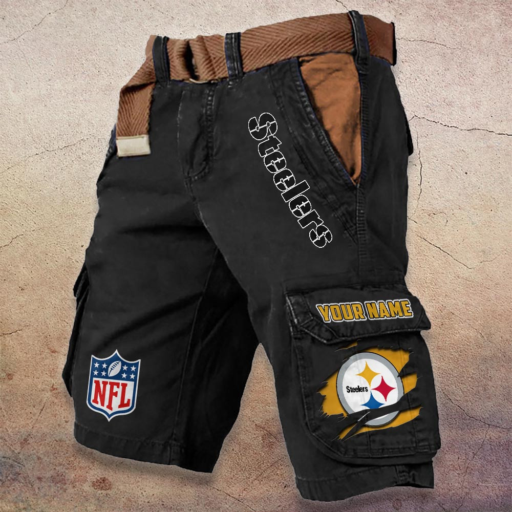 Sportswearmerch Pittsburgh Steelers NFL Denim Short For Fan