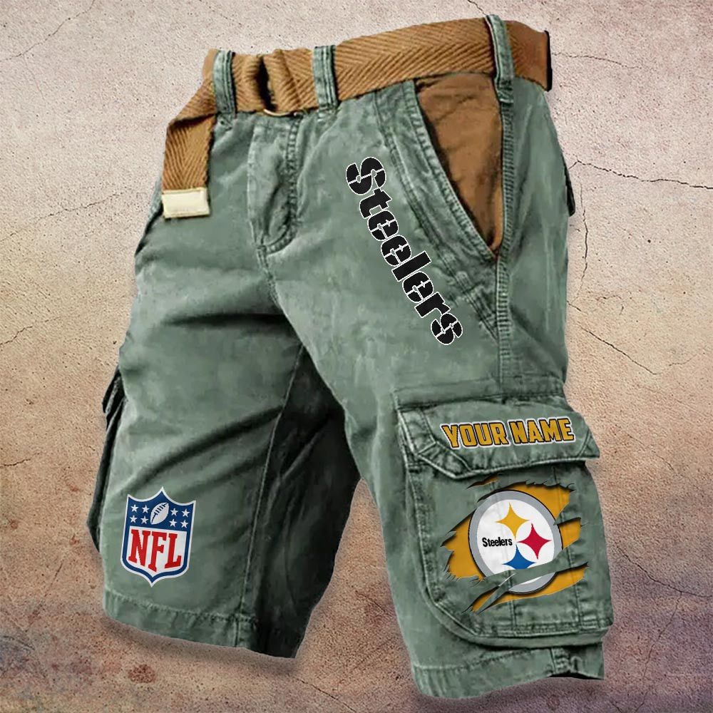 Sportswearmerch Pittsburgh Steelers NFL Denim Short For Fan