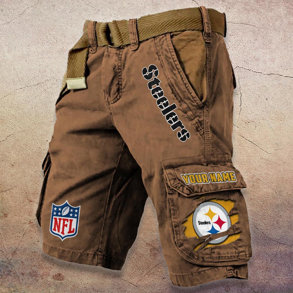 Sportswearmerch Pittsburgh Steelers NFL Denim Short For Fan
