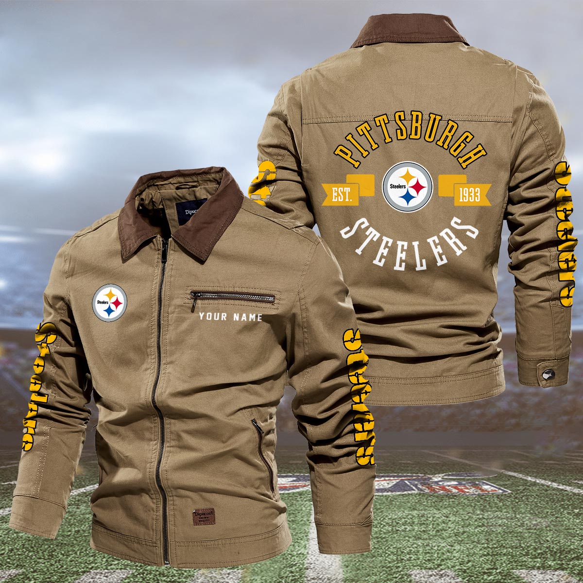 Sportswearmerch Pittsburgh Steelers NFL Lapel Jacket For Fan