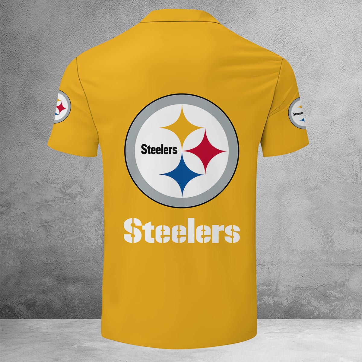 Sportswearmerch Pittsburgh Steelers NFL Lapel Zip Polo Shirt For Fan